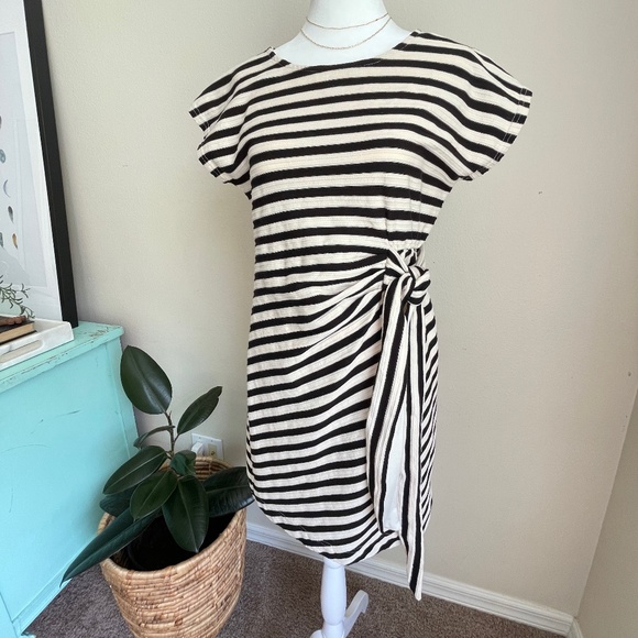 Anthropologie | Saturday Sunday Isabel Striped Shirt Dress black sour cream XS - Picture 3 of 16
